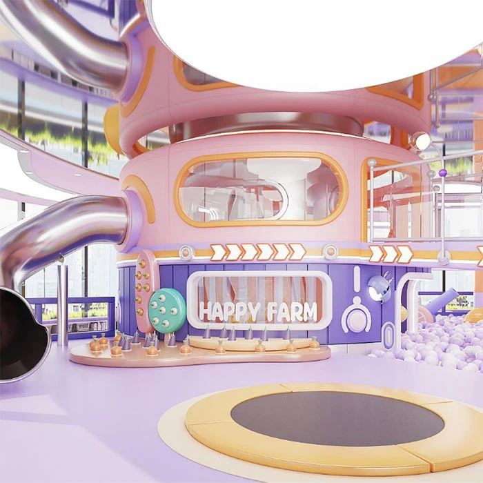 Purple Fantasy Theme Indoor Soft Playground